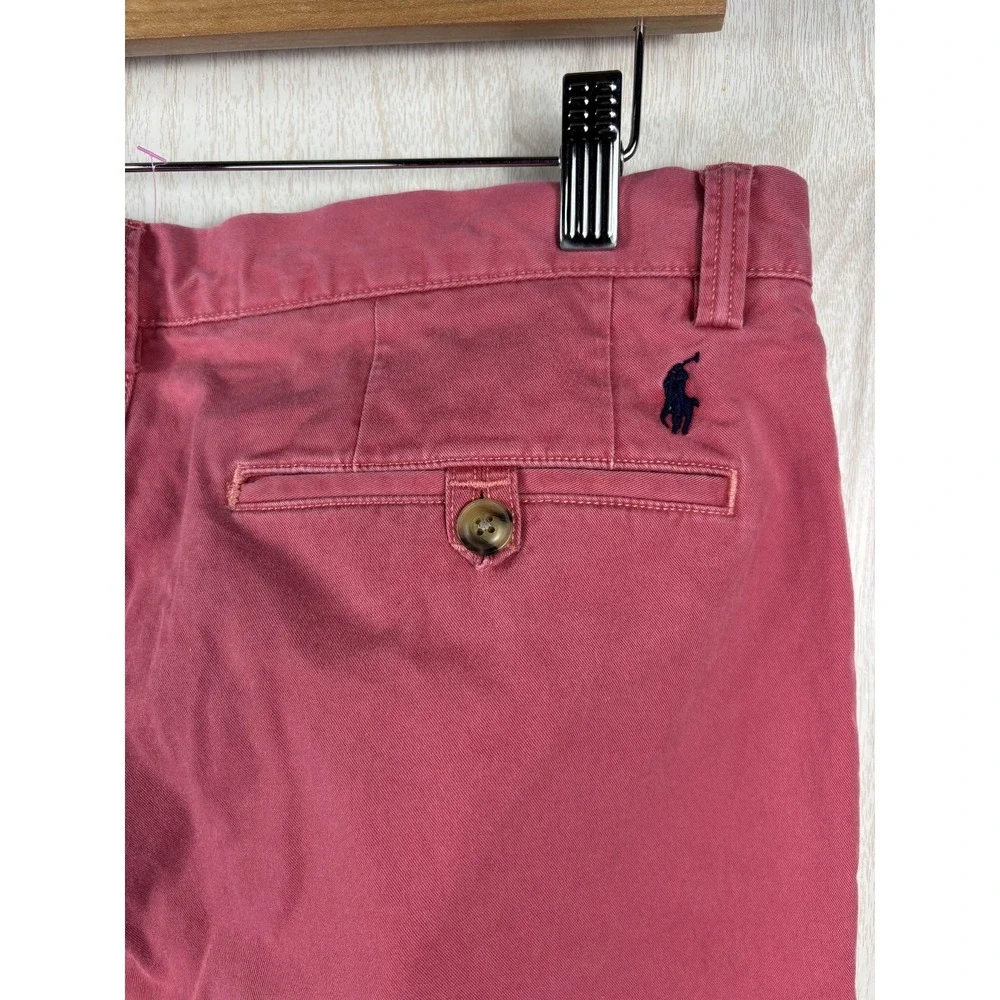 Polo Ralph Lauren The Polo Chino Pants Mens 32x30 Salmon Pink Stretch Straight‎